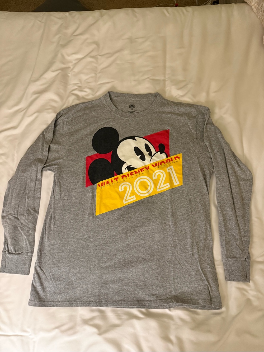 Disney Mickey Mouse 2021 Gray Long Sleeve